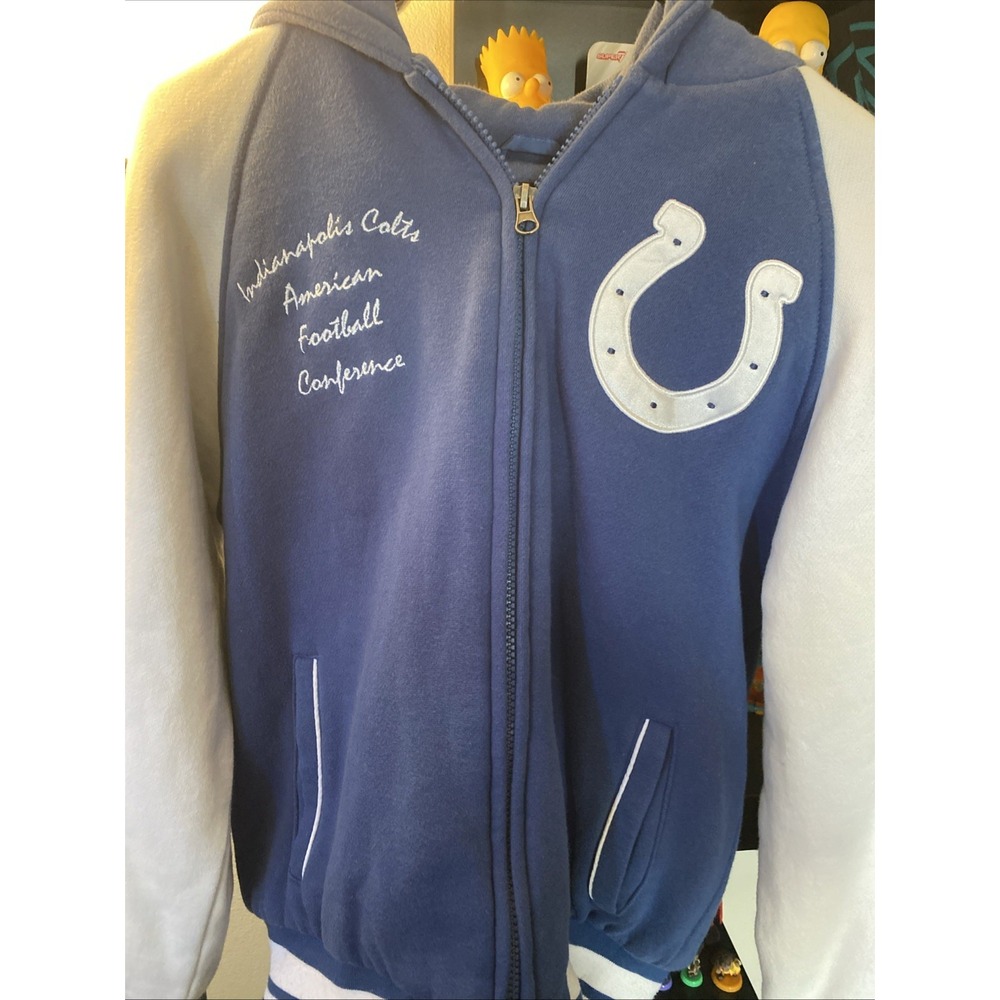 NFL Team Apparel Women's Indy Colts Full Zip Winter Jacket Coat Size S/ch